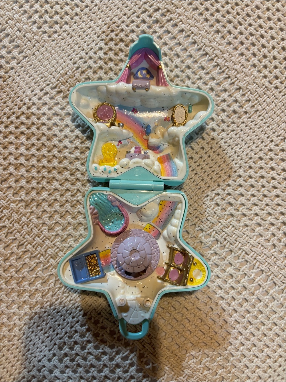 Vintage 1992 Polly Pocket Fairy Wishing World Compact Star Playset Fairytale